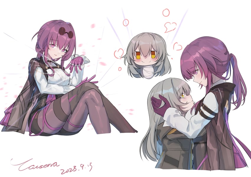 trailblazer, stelle, and kafka (honkai and 1 more) drawn by caisena