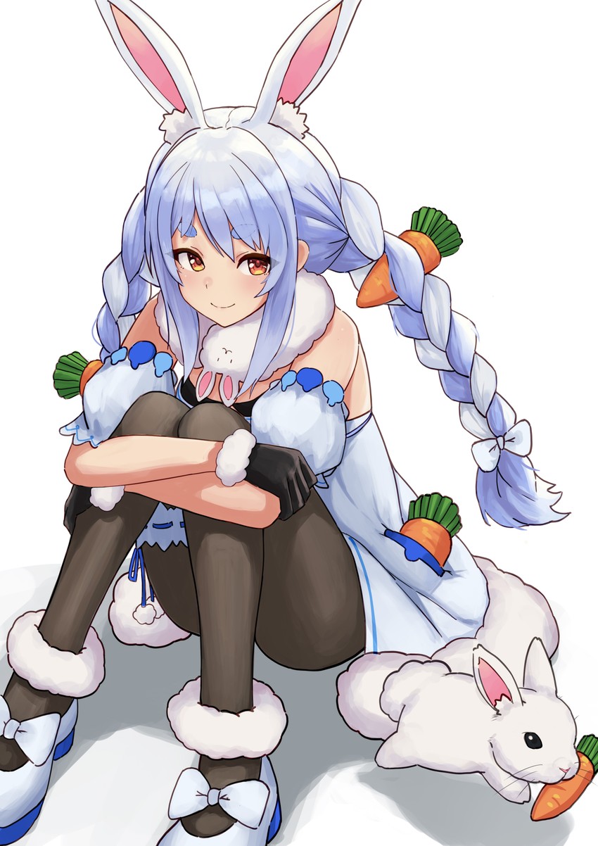 usada pekora and don-chan (hololive) drawn by hk_(haruka_210)