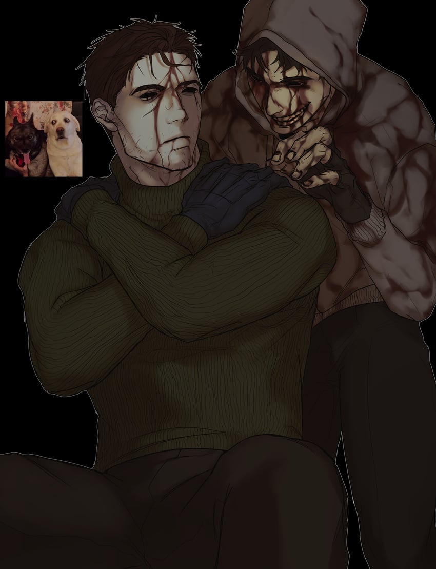 david leatherhoff, simon henriksson, and the addiction (cry of fear and 1 more) drawn by ju-san