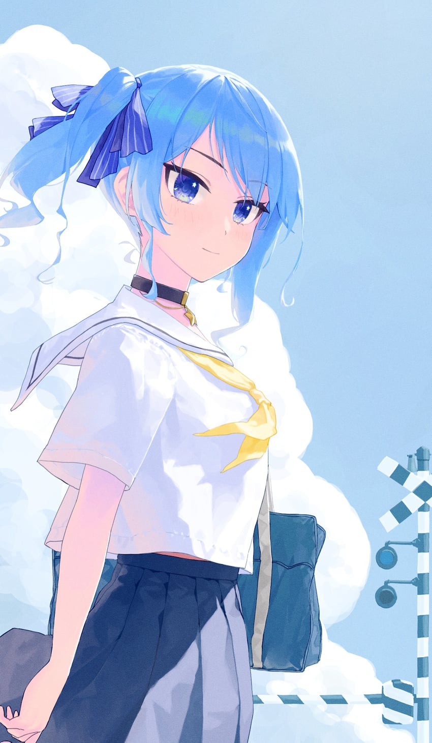 hoshimachi suisei (hololive and 1 more) drawn by makimaki_makky7