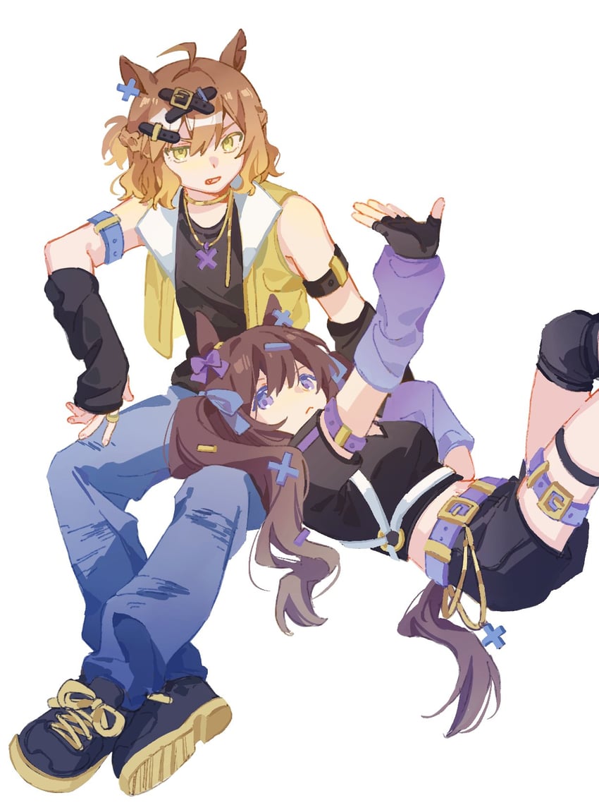 jungle pocket and tosen jordan (umamusume) drawn by heichicc47