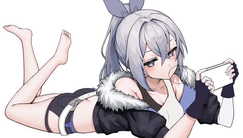silver wolf (honkai and 1 more) drawn by kushinaka
