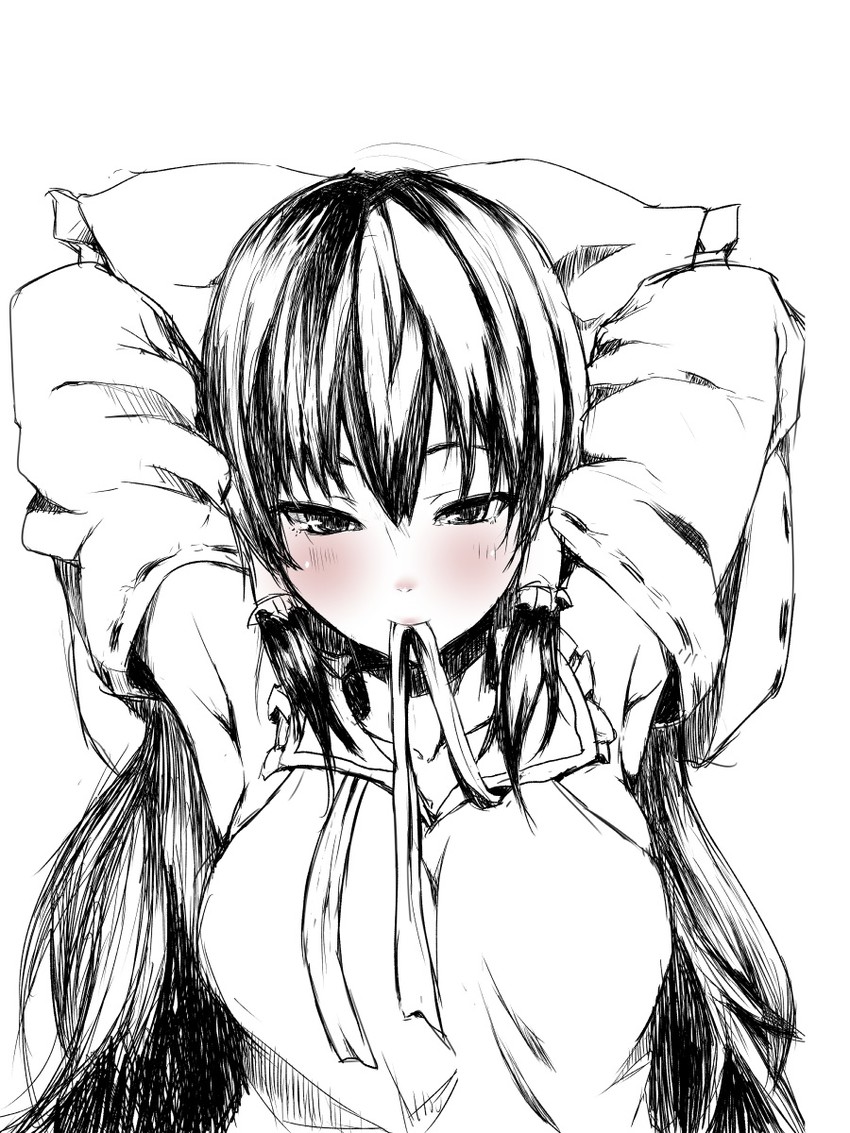 hakurei reimu (touhou) drawn by morochin_(mo_loss_an)