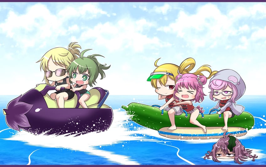 kazari jun, sarasa hanna, yukino kanae, anna mel, makino ikumi, and 1 more (mahou shoujo madoka magica and 1 more) drawn by delraich66