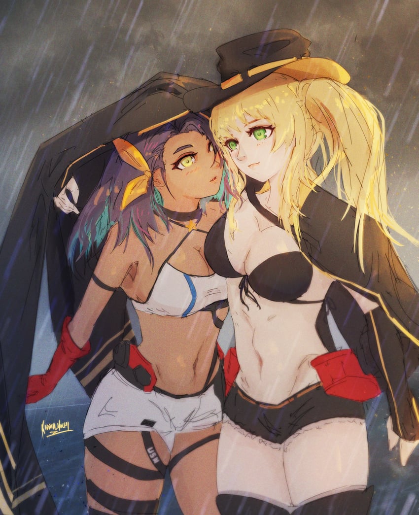 hornet and northampton (azur lane) drawn by rideth_mochi