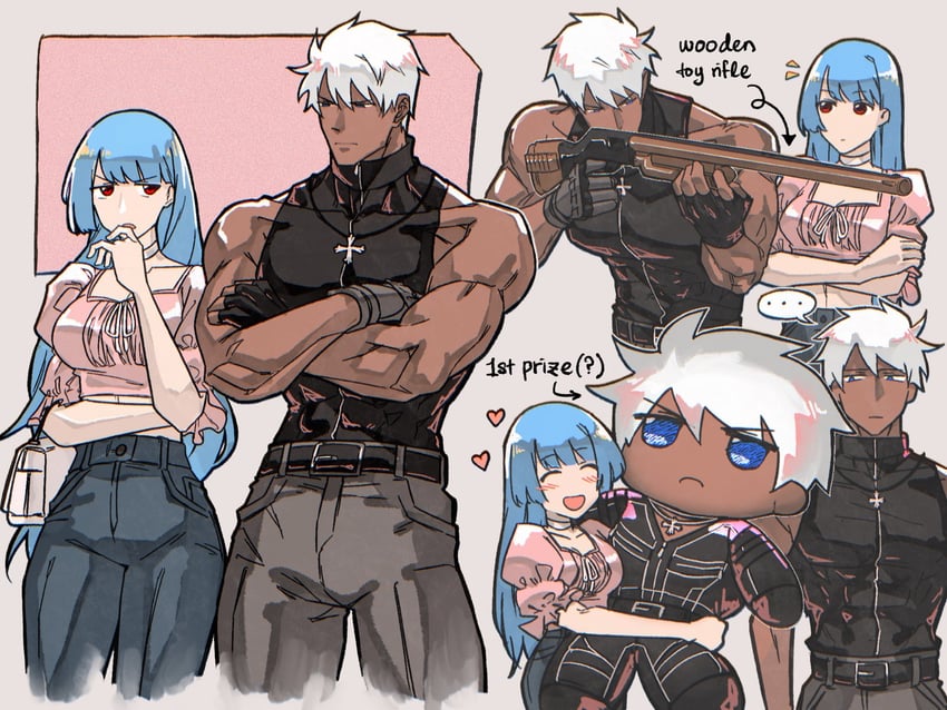 kula diamond and k' (the king of fighters) drawn by syachiiro