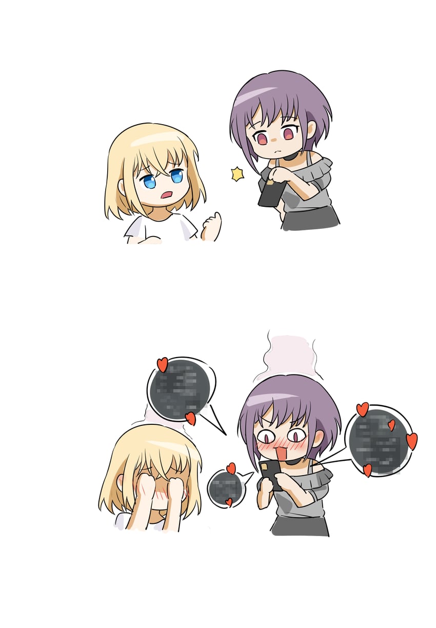misumi uika and yuutenji nyamu (bang dream! and 1 more) drawn by yzj21333