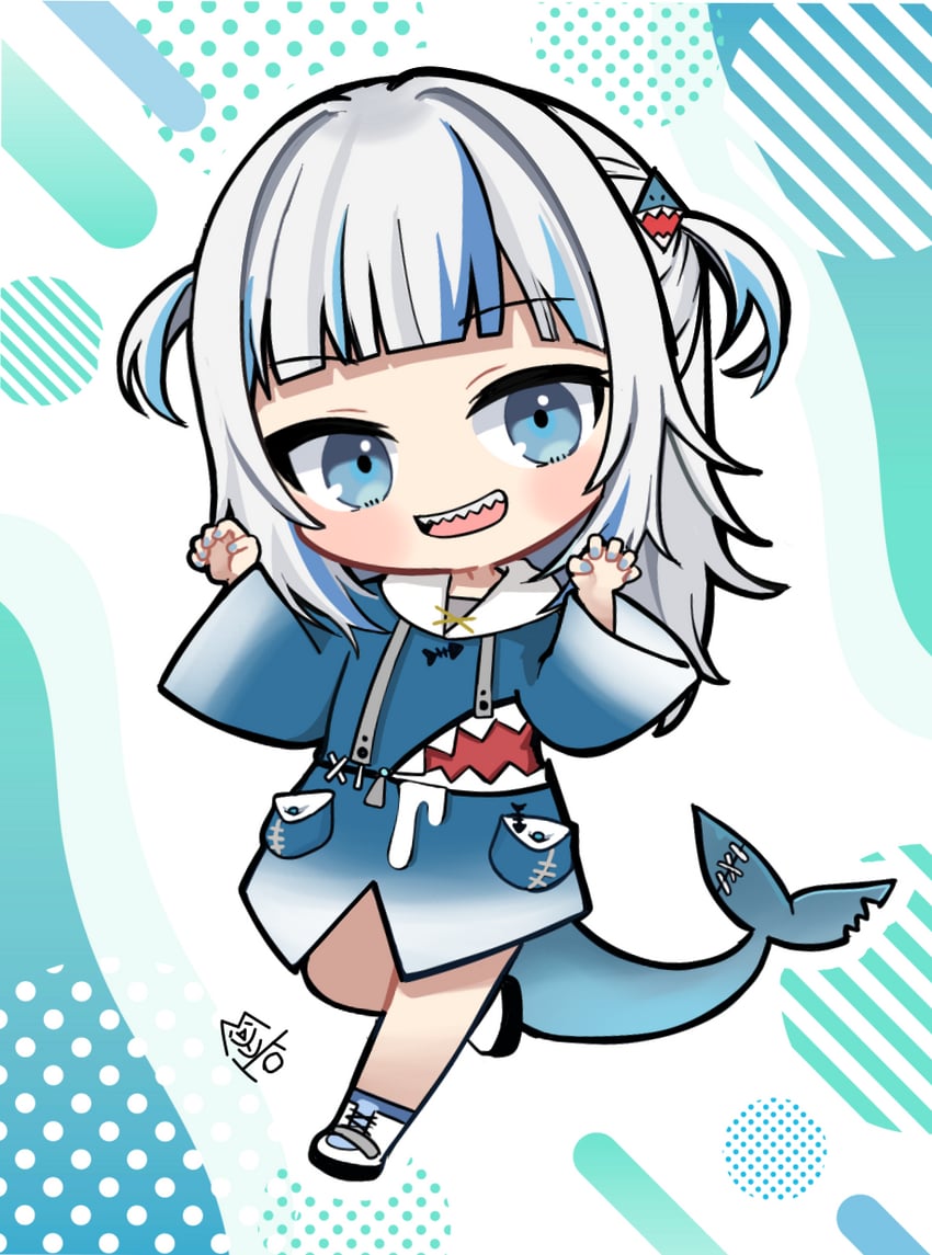 gawr gura (hololive and 1 more) drawn by mayuko_(mayumaaaaaro)