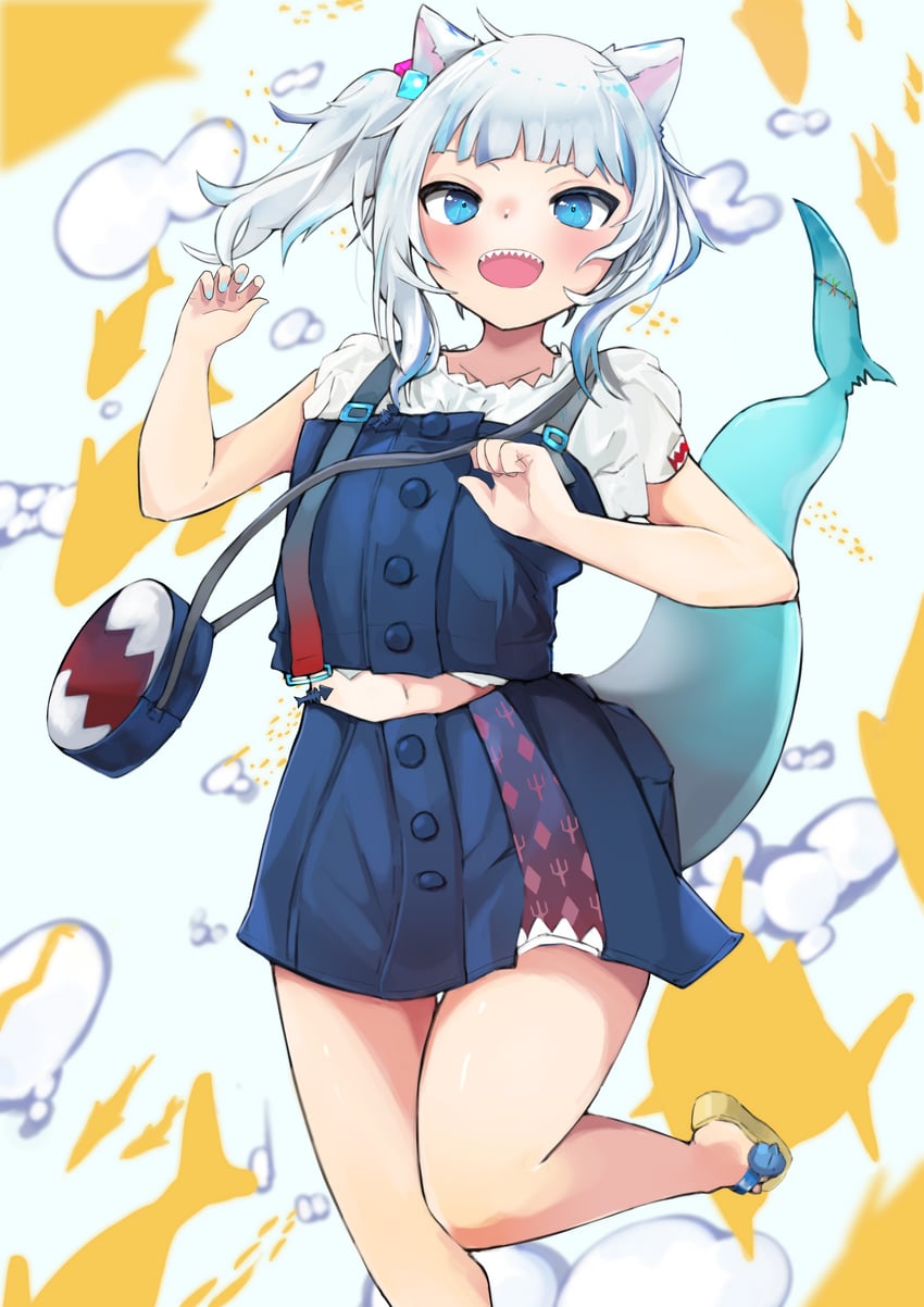 gawr gura (hololive and 1 more) drawn by chankuro