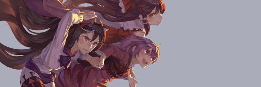 hakurei reimu, kijin seija, and sukuna shinmyoumaru (touhou) drawn by yamamomo_(plank)