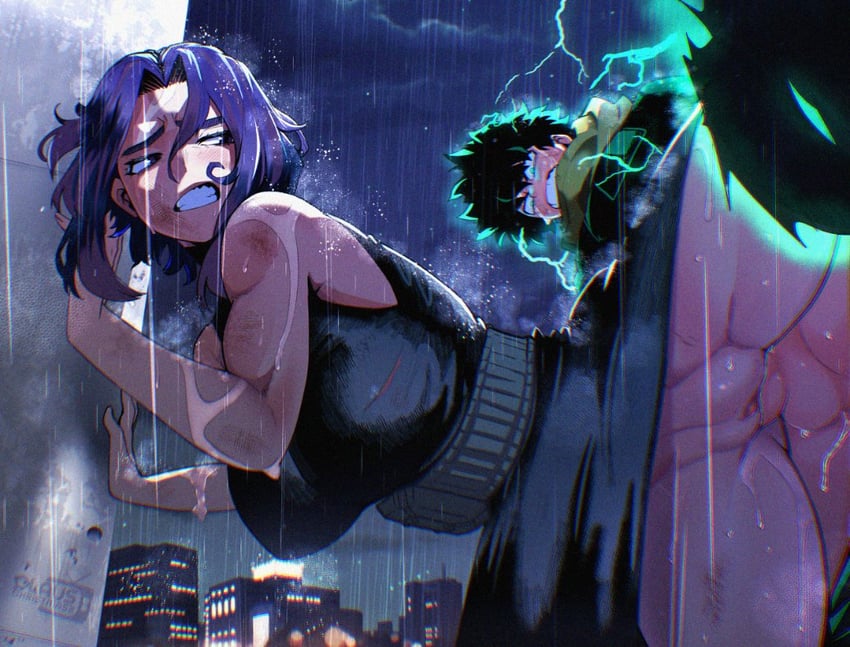 midoriya izuku and lady nagant (boku no hero academia) drawn by clauschristmas