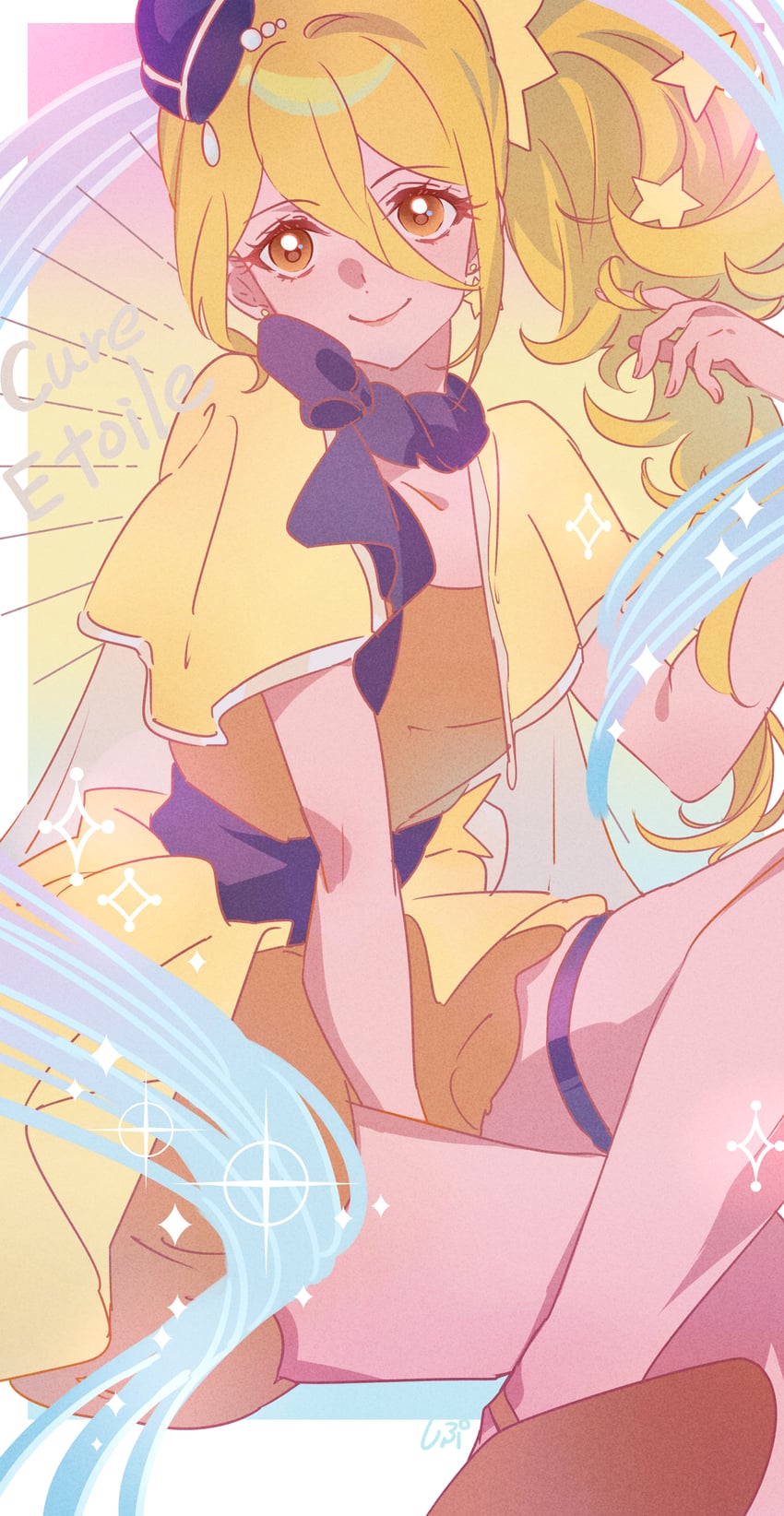 kagayaki homare and cure etoile (precure and 1 more) drawn by shipu_(gassyumaron)