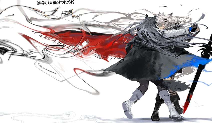 texas, lappland, texas the omertosa, and lappland the decadenza (arknights) drawn by mutomorokoshi
