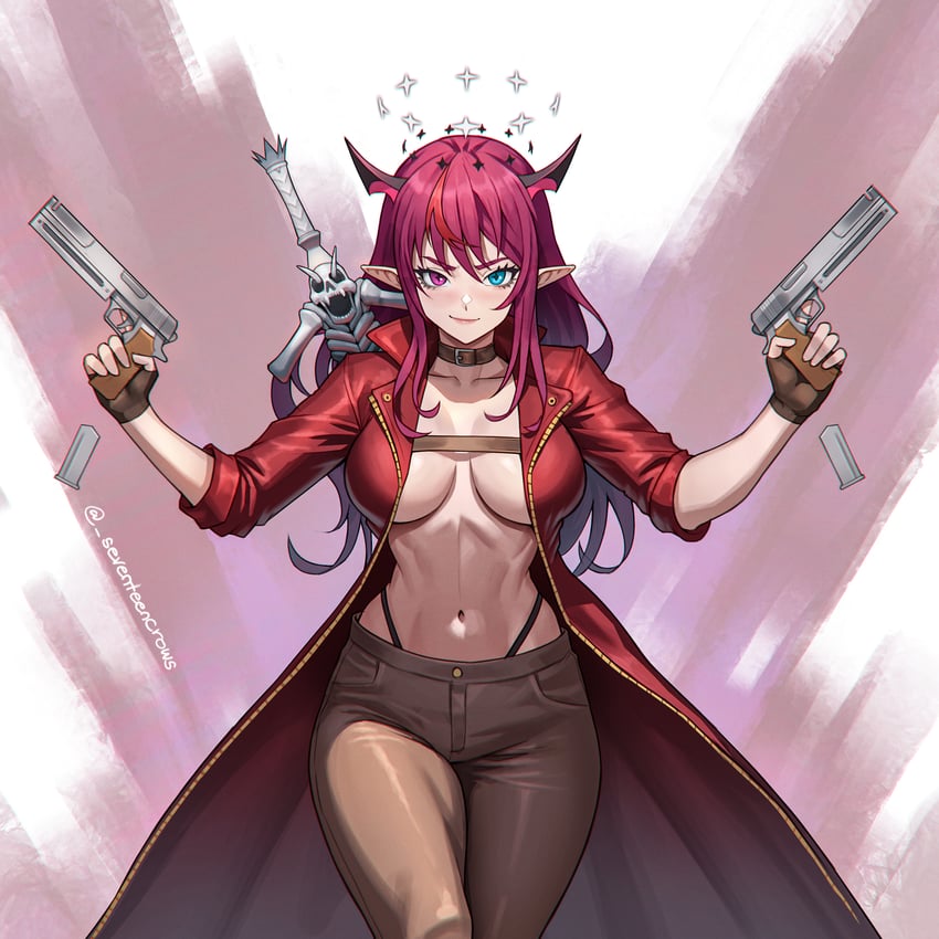 irys and dante (hololive and 3 more) drawn by seventeencrows