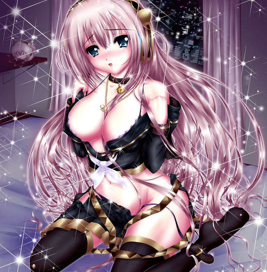 megurine luka (vocaloid) drawn by nohoho_(kakikonchi)