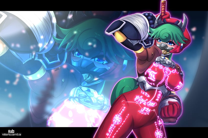 taki and marino (mega man and 3 more) drawn by axasempai
