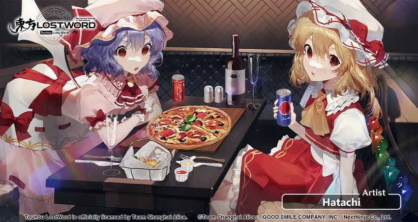 remilia scarlet and flandre scarlet (touhou and 3 more) drawn by hatachi