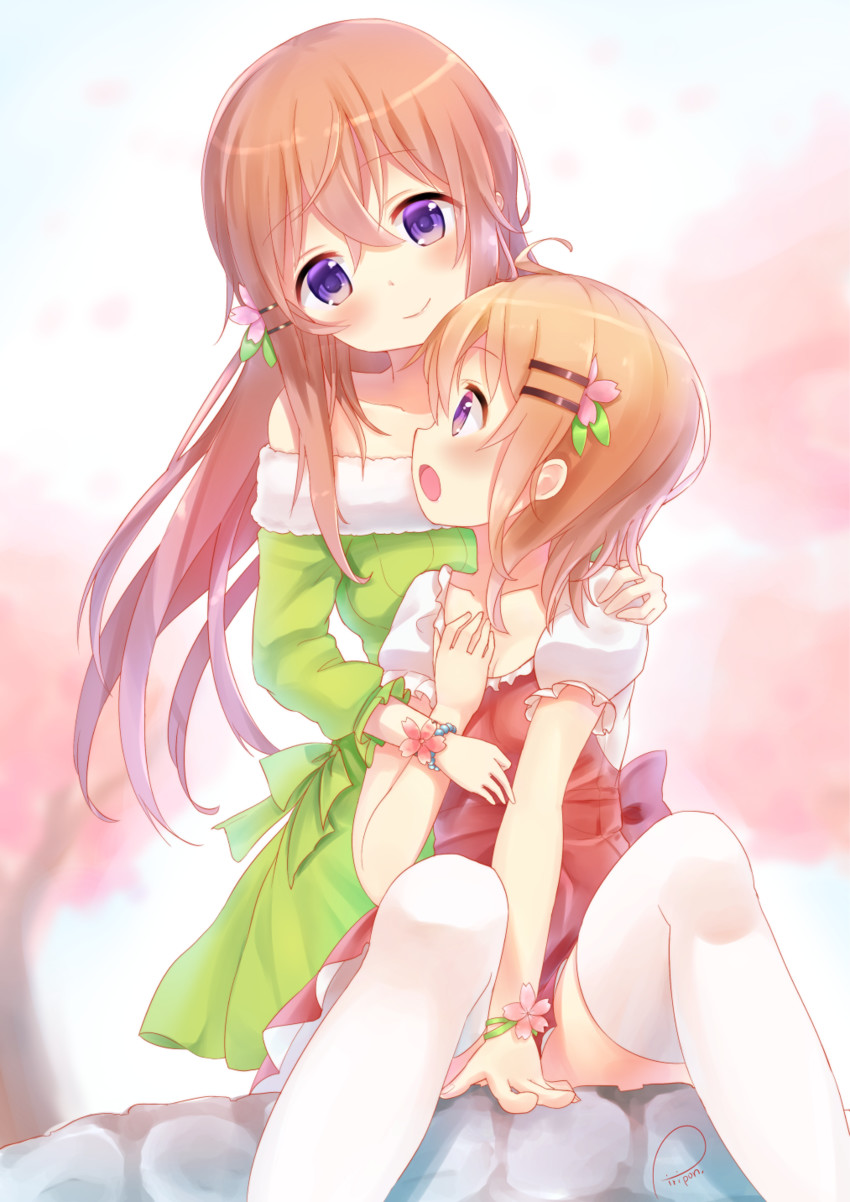 hoto cocoa and hoto mocha (gochuumon wa usagi desu ka?) drawn by piripun