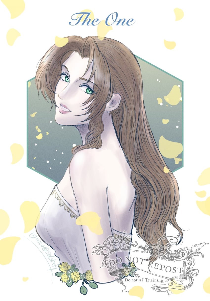 aerith gainsborough (final fantasy and 3 more) drawn by sdsbtfl