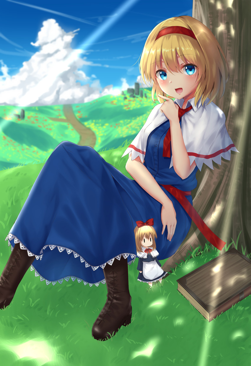 alice margatroid and shanghai doll (touhou) drawn by suiroh_(shideoukami)
