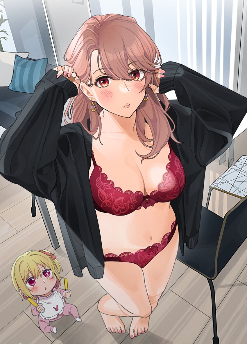hoshino ruby and saitou miyako (oshi no ko) drawn by tipii