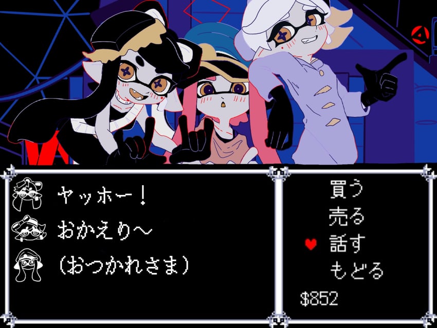 callie, marie, and agent 3 (splatoon and 2 more) drawn by haru_2838