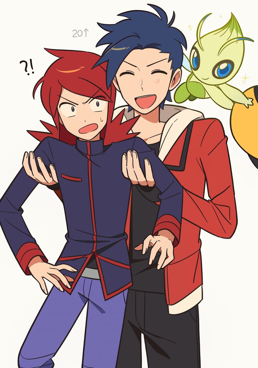 ethan, silver, and celebi (pokemon and 1 more) drawn by chueog