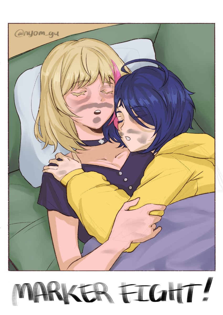 ooto ai and kawai rika (wonder egg priority) drawn by nyom_gu