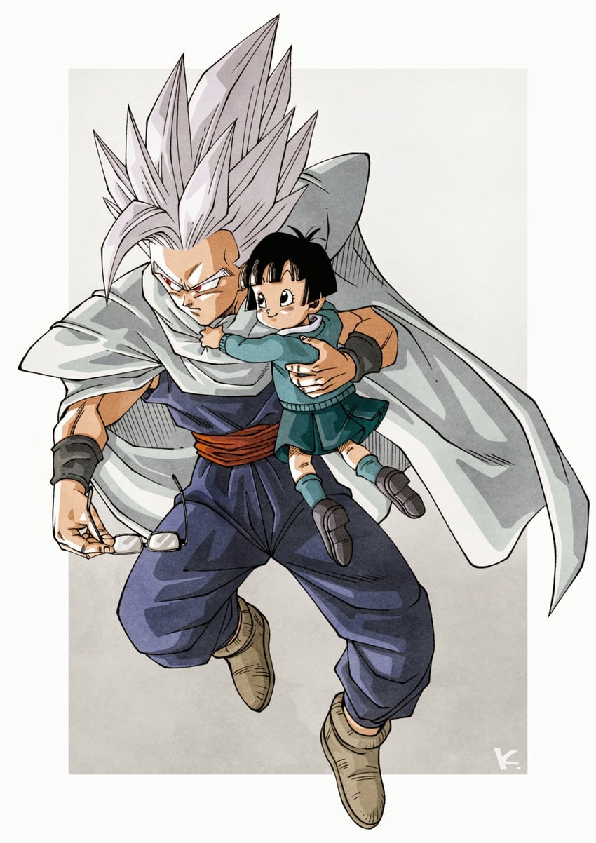 son gohan, pan, and gohan beast (dragon ball and 2 more) drawn by kakeru_(dbskakeru)