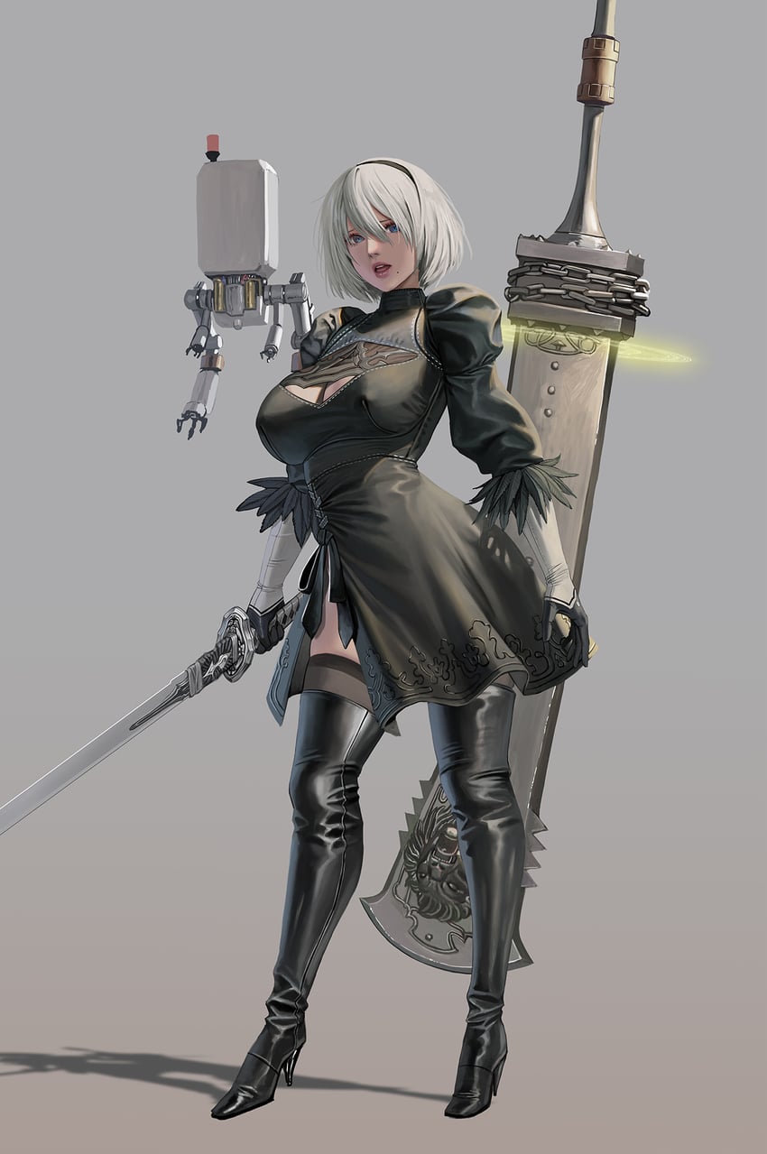 2b and pod (nier and 1 more) drawn by jeneral