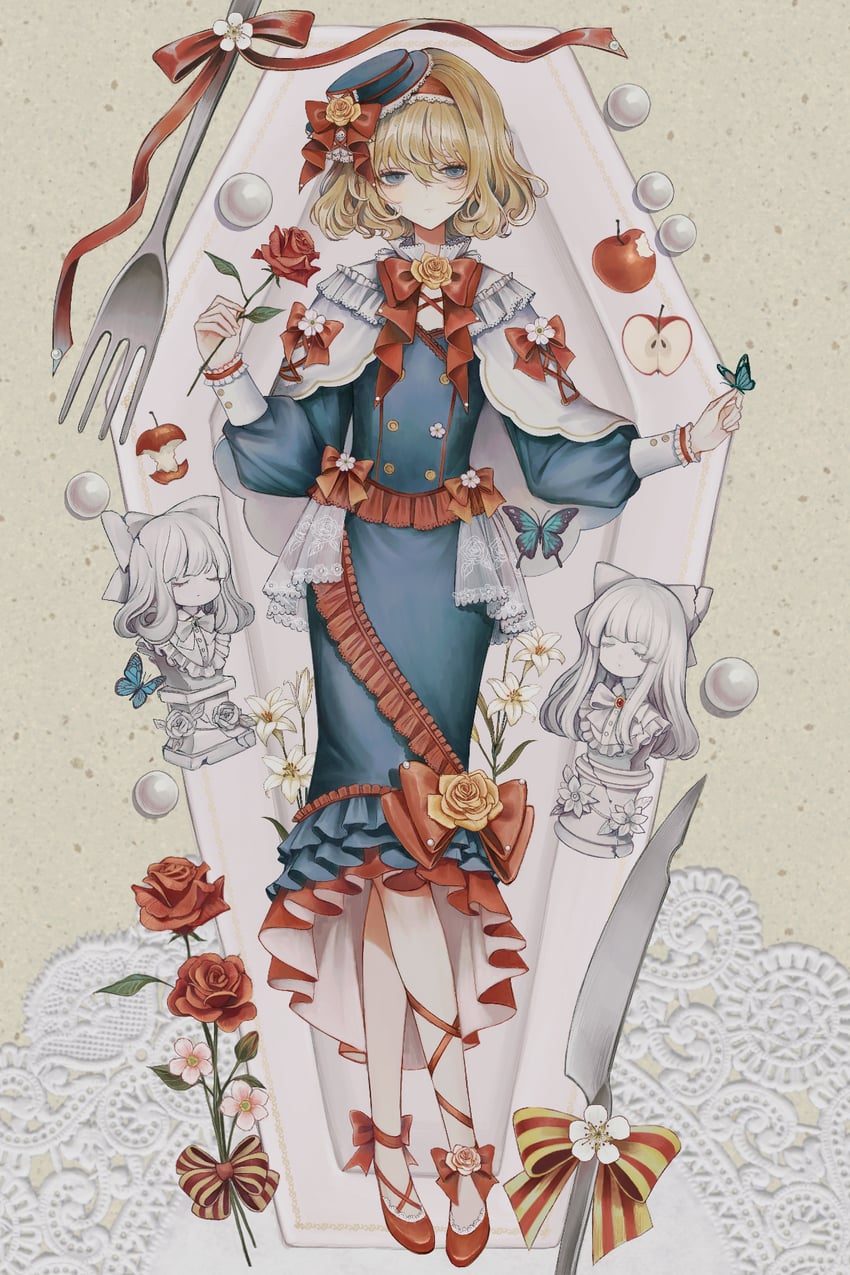 alice margatroid and shanghai doll (touhou) drawn by hourai_kiriri