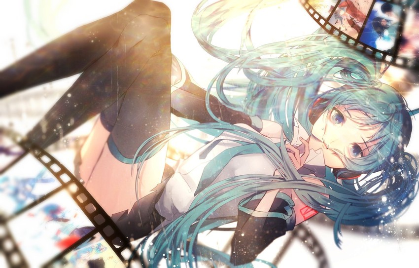 hatsune miku and bottle miku (vocaloid and 2 more) drawn by un_known9999