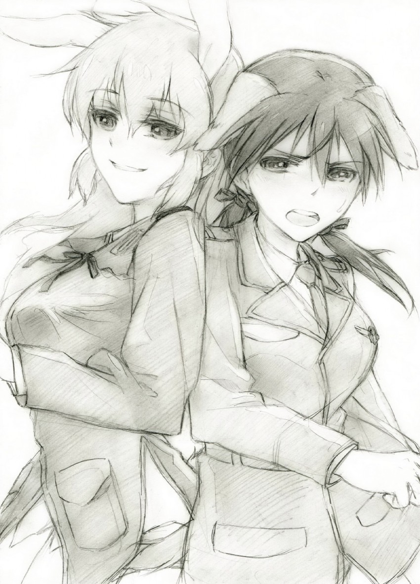 gertrud barkhorn and charlotte e. yeager (world witches series and 1 more) drawn by kisetsu
