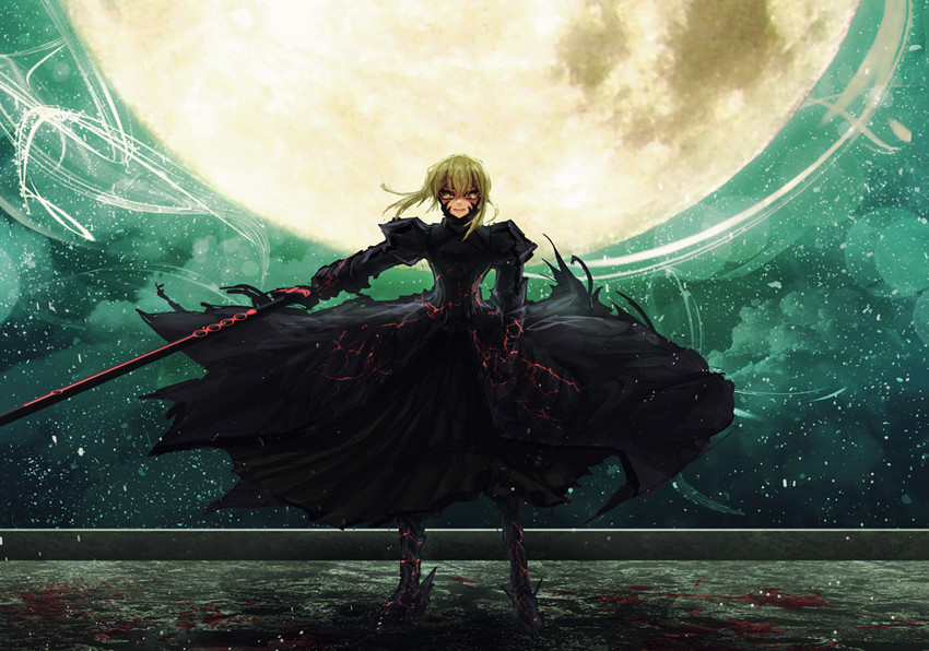 artoria pendragon and saber alter (fate and 2 more) drawn by lastdark