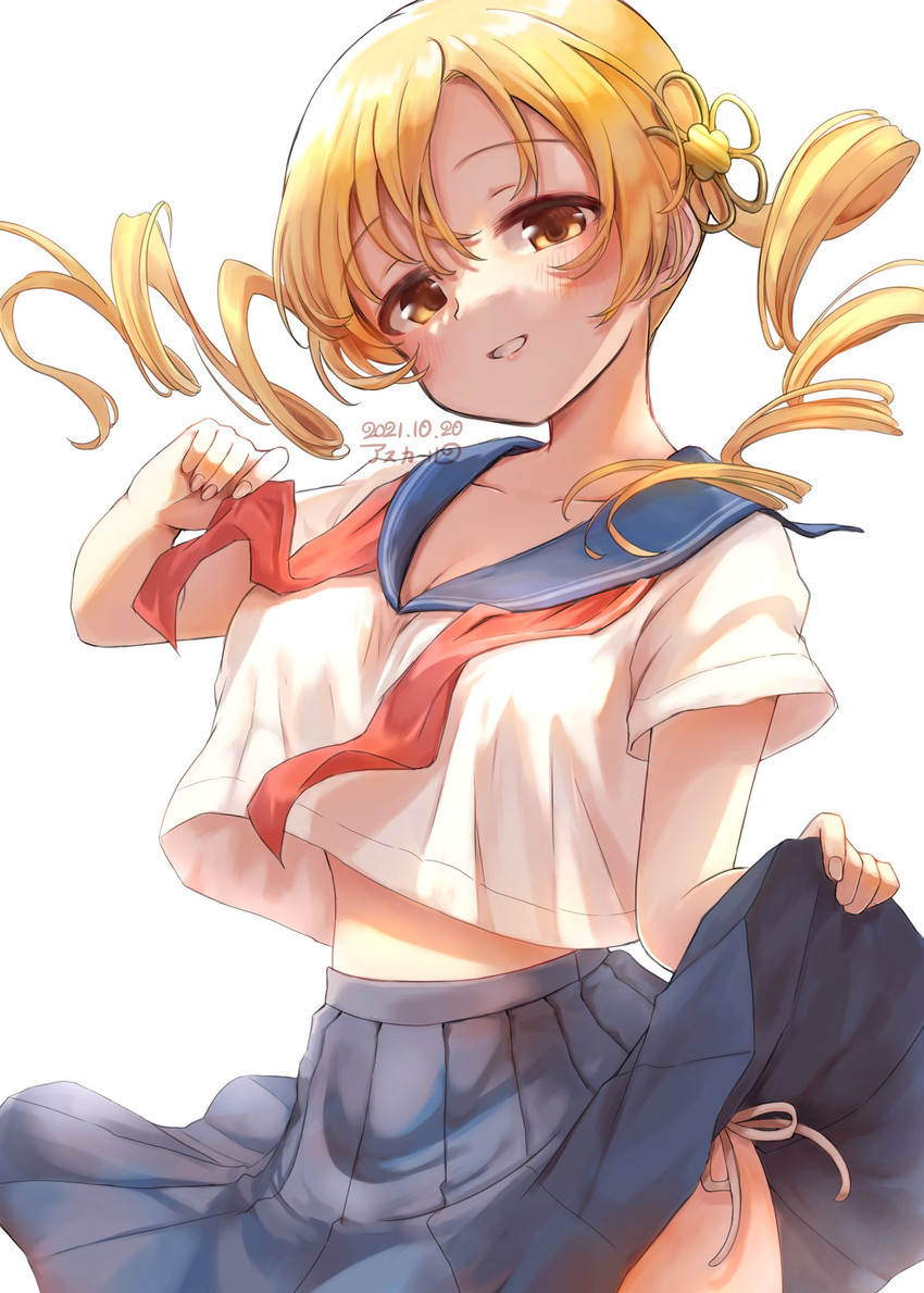 tomoe mami (mahou shoujo madoka magica) drawn by asukaru_(magika_ru)