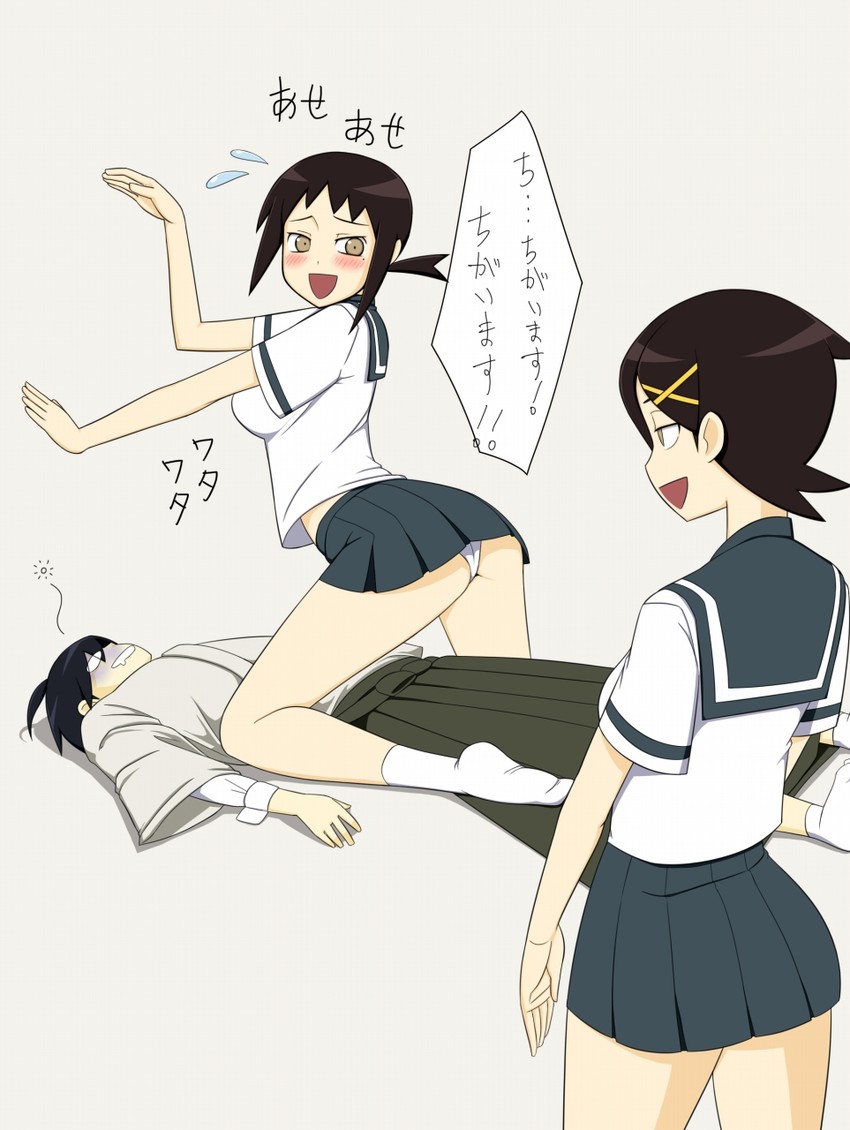 itoshiki nozomu, fuura kafuka, and kaga ai (sayonara zetsubou sensei) drawn by animalmaster