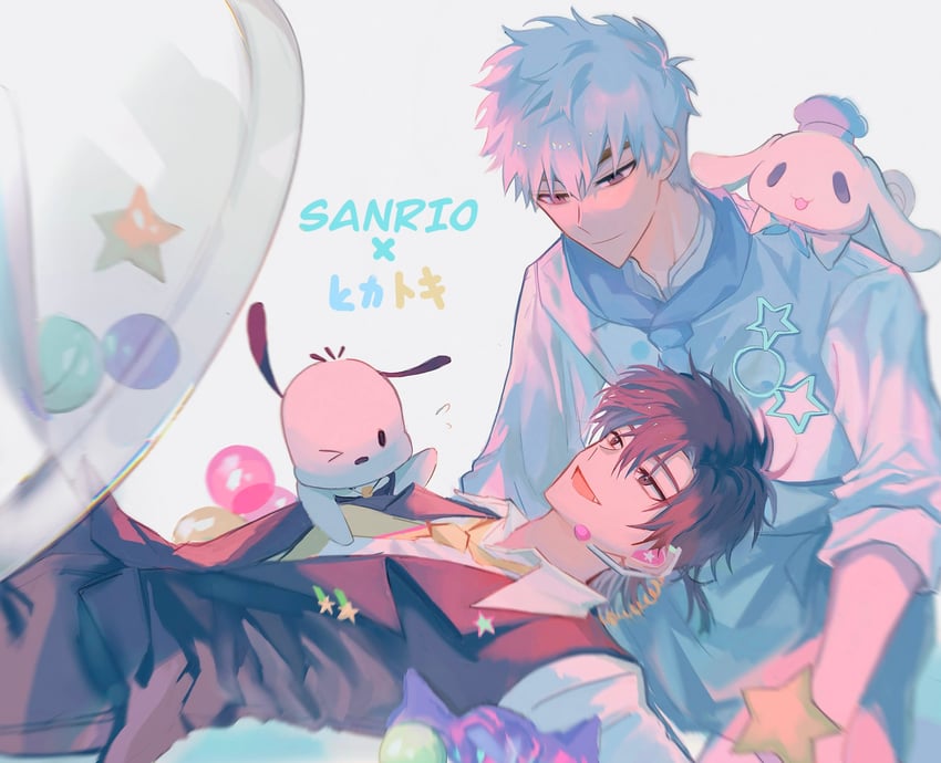 cinnamoroll, cheng xiaoshi, lu guang, and pochacco (sanrio and 2 more) drawn by qianmo_saya