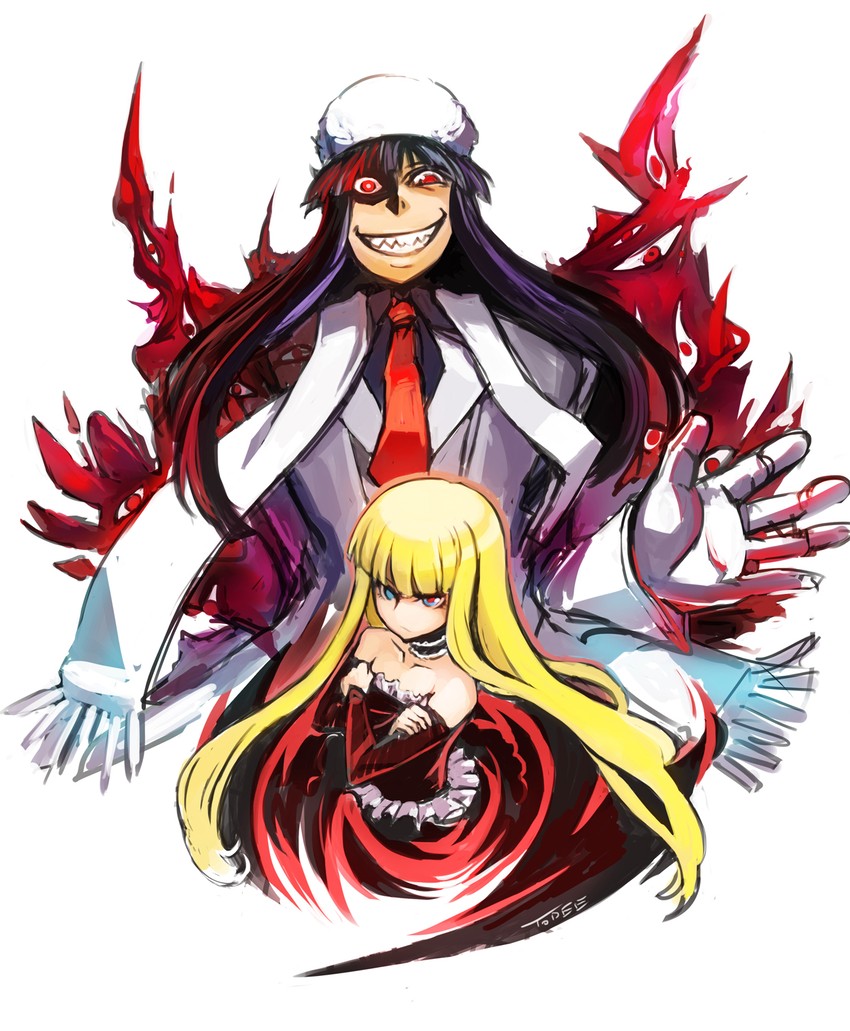 alucard, evangeline a.k. mcdowell, and girlycard (mahou sensei negima! and 2 more) drawn by todee
