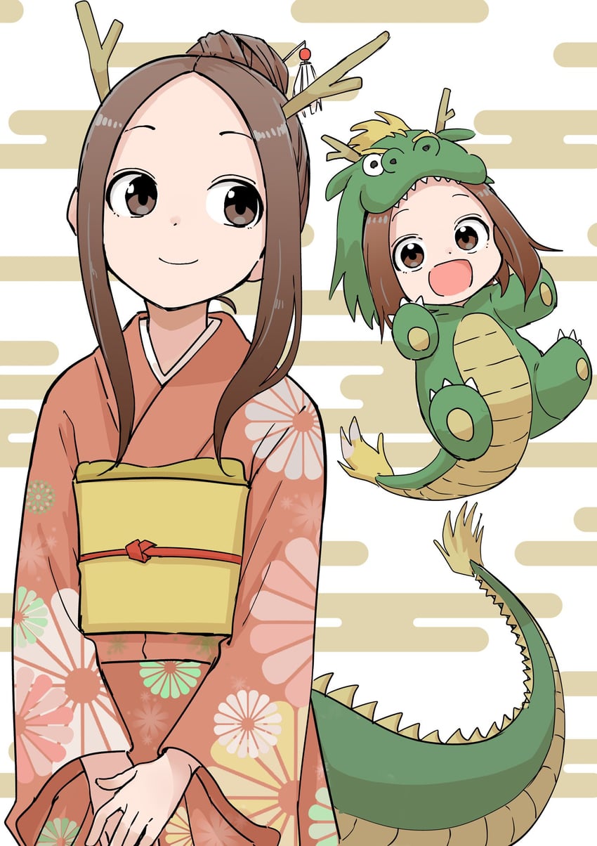 takagi-san and nishikata chii (karakai jouzu no takagi-san and 1 more) drawn by inaba_mifumi