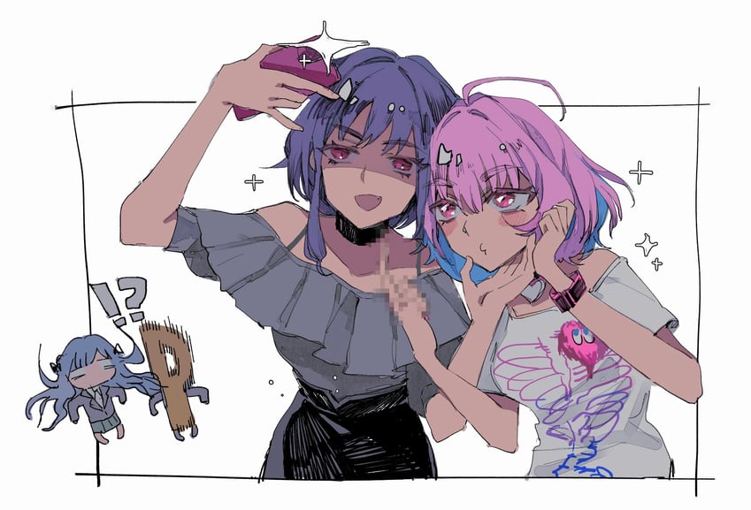 producer, togawa sakiko, yumemi riamu, p-head producer, and yuutenji nyamu (idolmaster and 3 more) drawn by reiboubyou