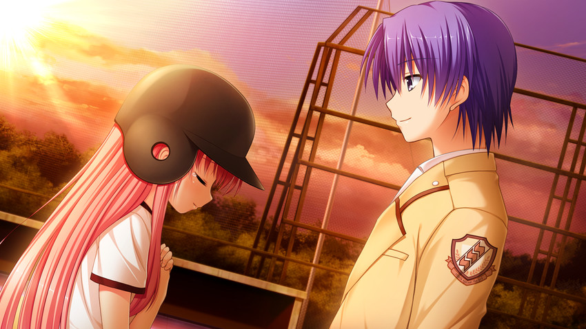 yui and hinata hideki (angel beats!) drawn by na-ga