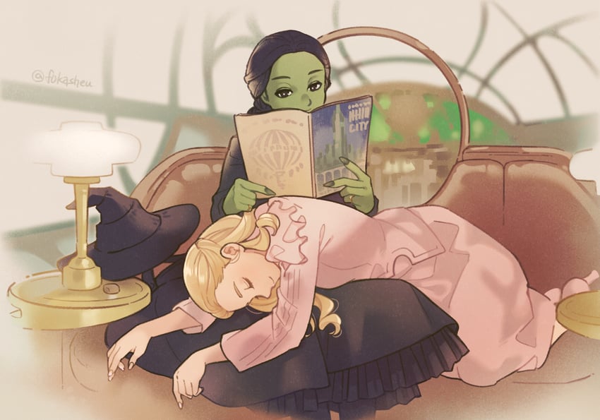 good witch of the north and elphaba thropp (wicked) drawn by fuuka_(fukasheu)