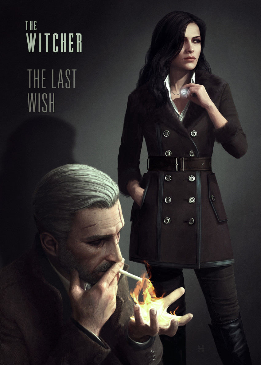 geralt of rivia and yennefer of vengerberg (the witcher and 1 more) drawn by astor_alexander