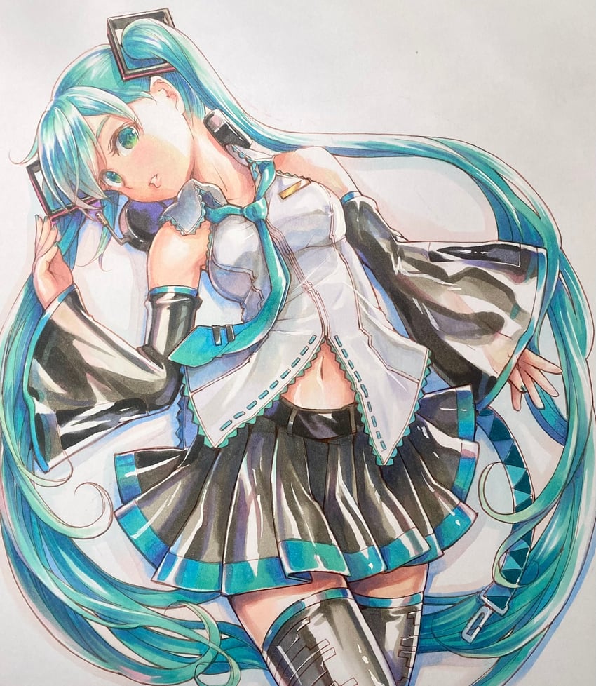 hatsune miku (vocaloid) drawn by mayo_riyo | Danbooru