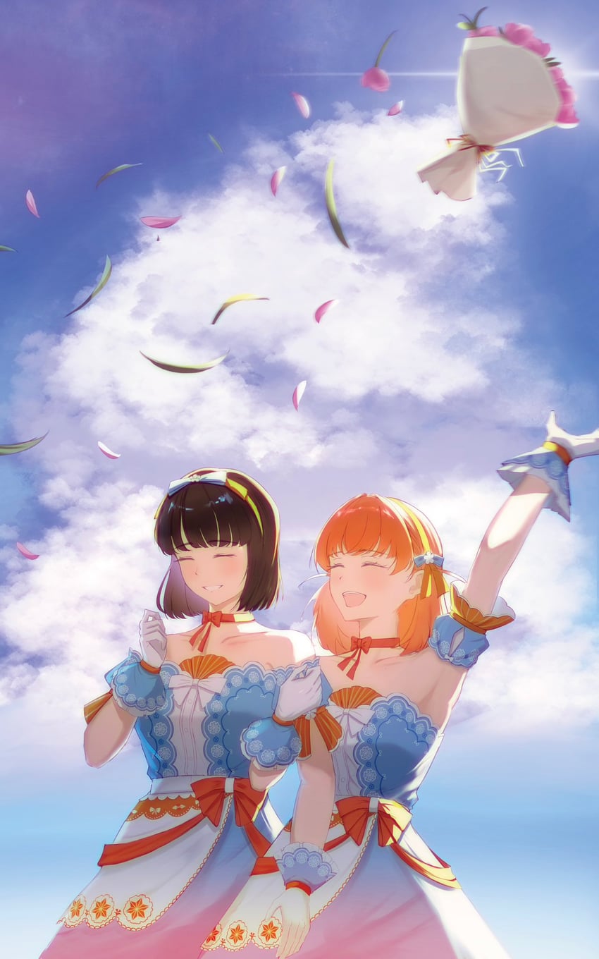 hinoshita kaho and momose ginko (love live! and 1 more) drawn by michisato