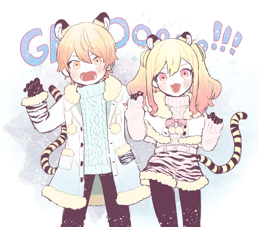 tenma tsukasa and tenma saki (project sekai) drawn by poppu_usagi