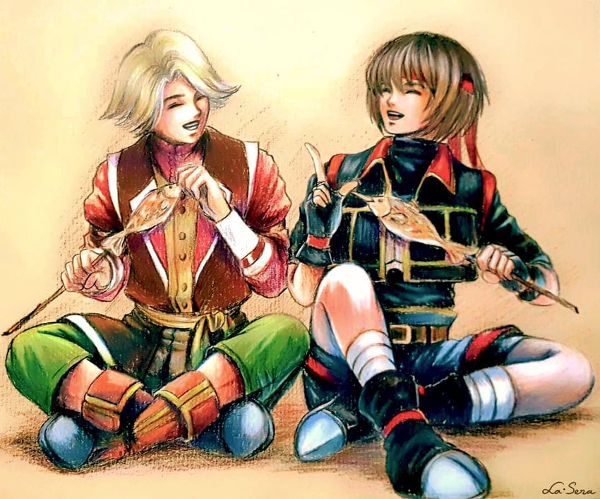 lazlo and snowe vingerhut (gensou suikoden and 1 more) drawn by la-sera