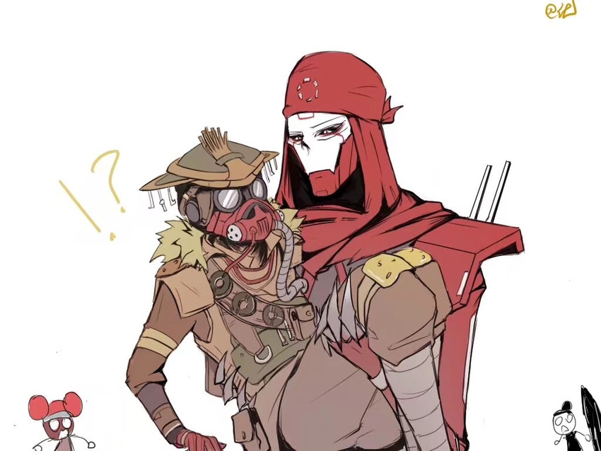 wraith, lifeline, bloodhound, revenant, and classic revenant (apex legends) drawn by fu_shi