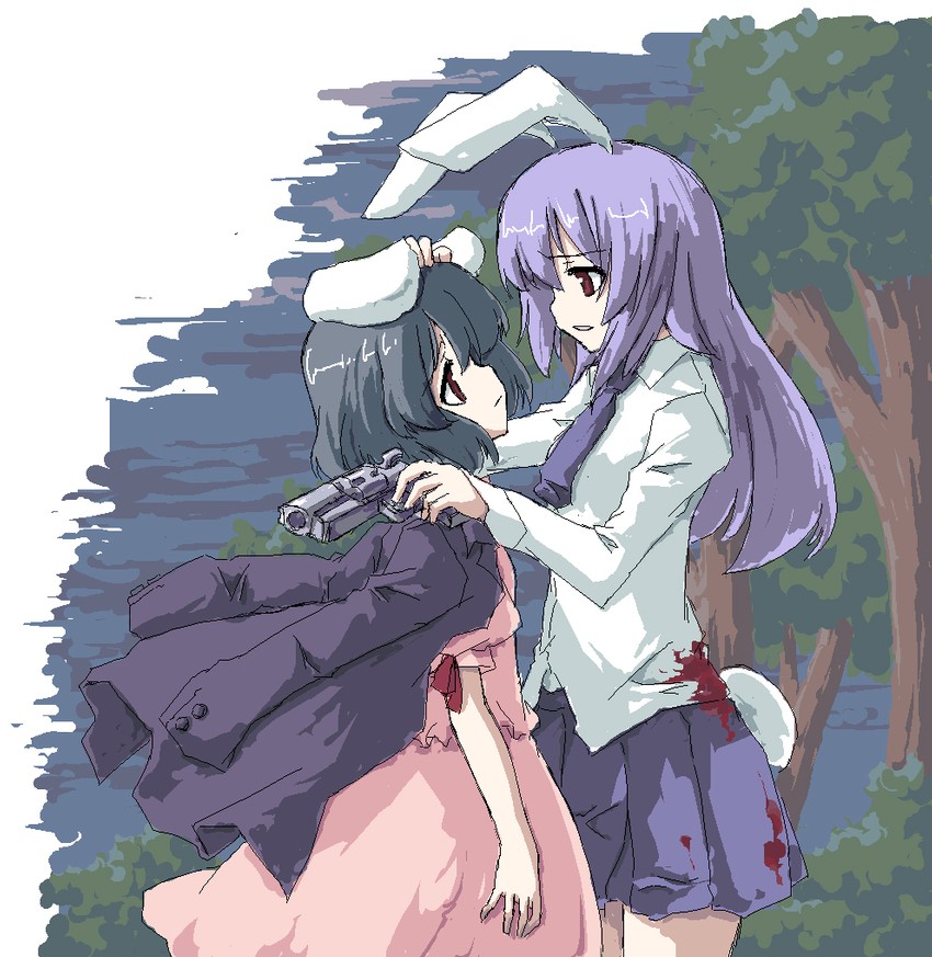 reisen udongein inaba and inaba tewi (touhou) drawn by sakuraba_yuuki