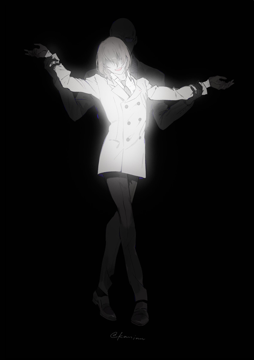 akechi gorou and shidou masayoshi (persona and 1 more) drawn by kaninn
